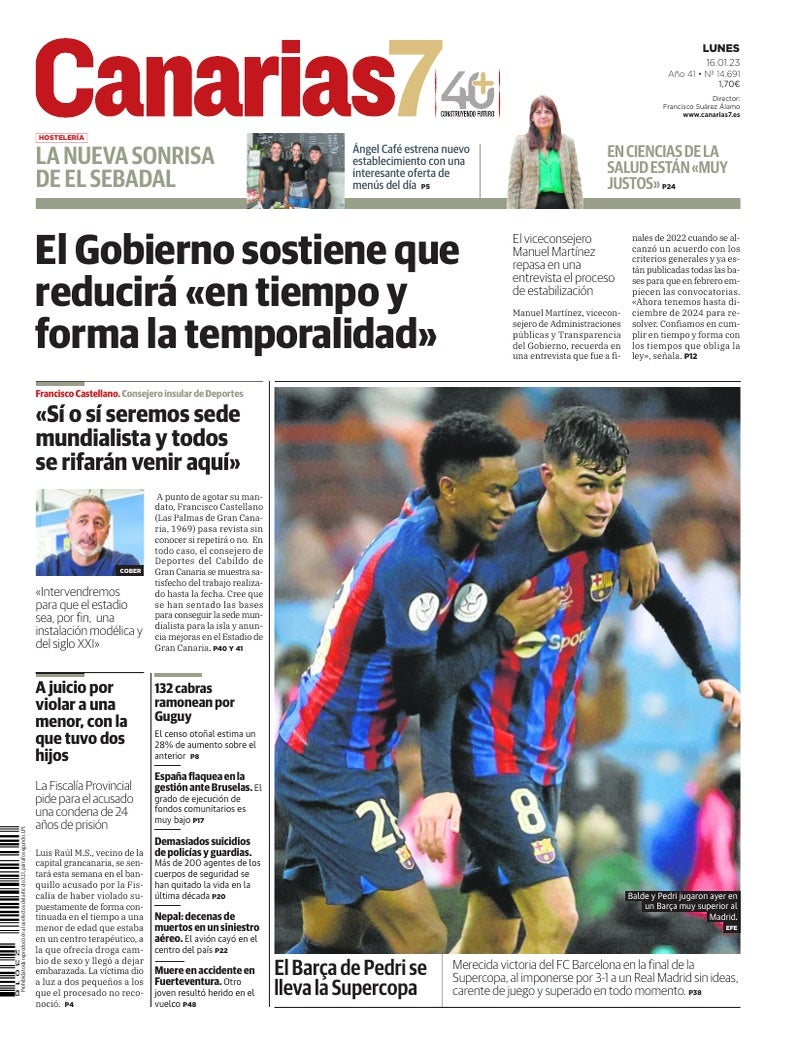 Portada Canarias7 16-01-2023