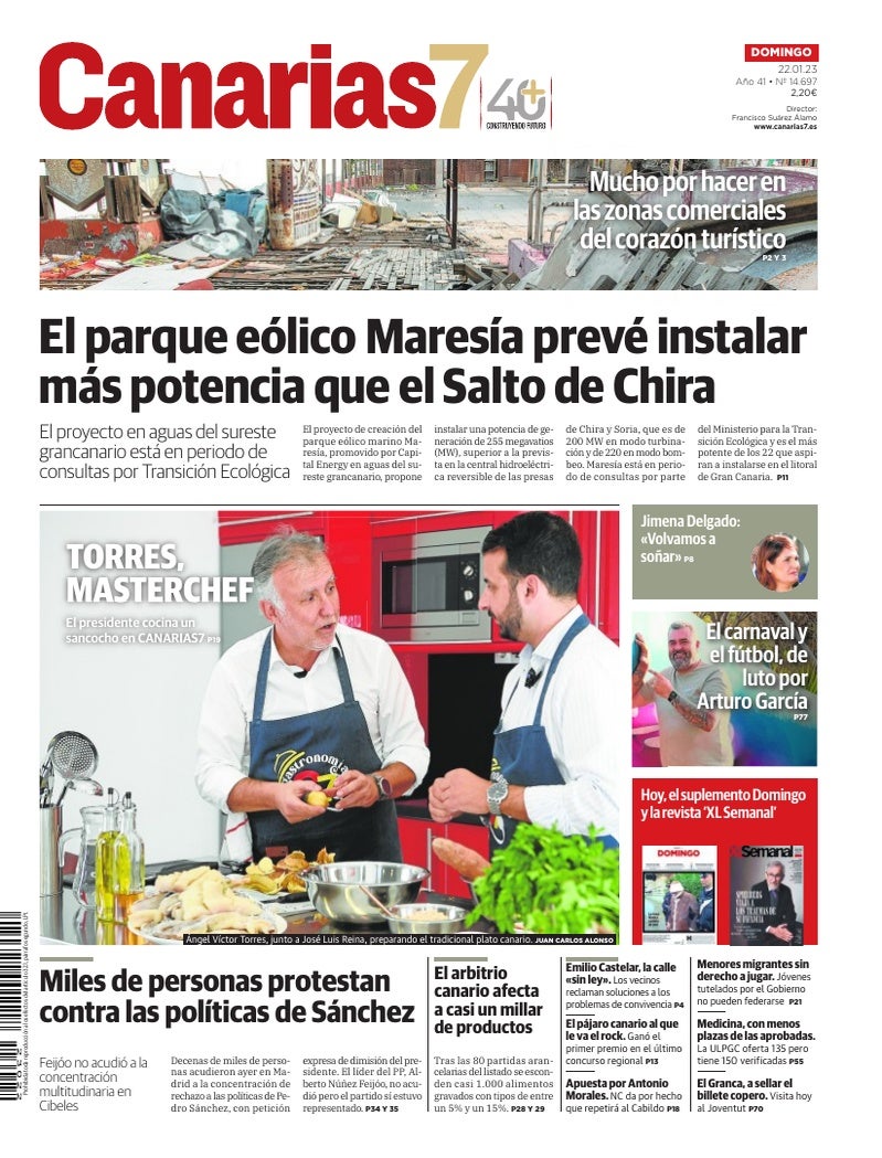 Portada Canarias7 22-01-2023