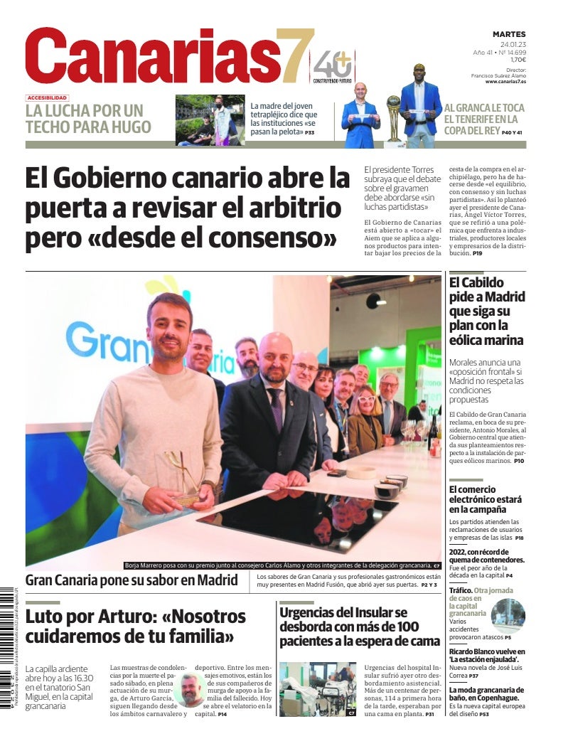 Portada Canarias7 24-01-2023