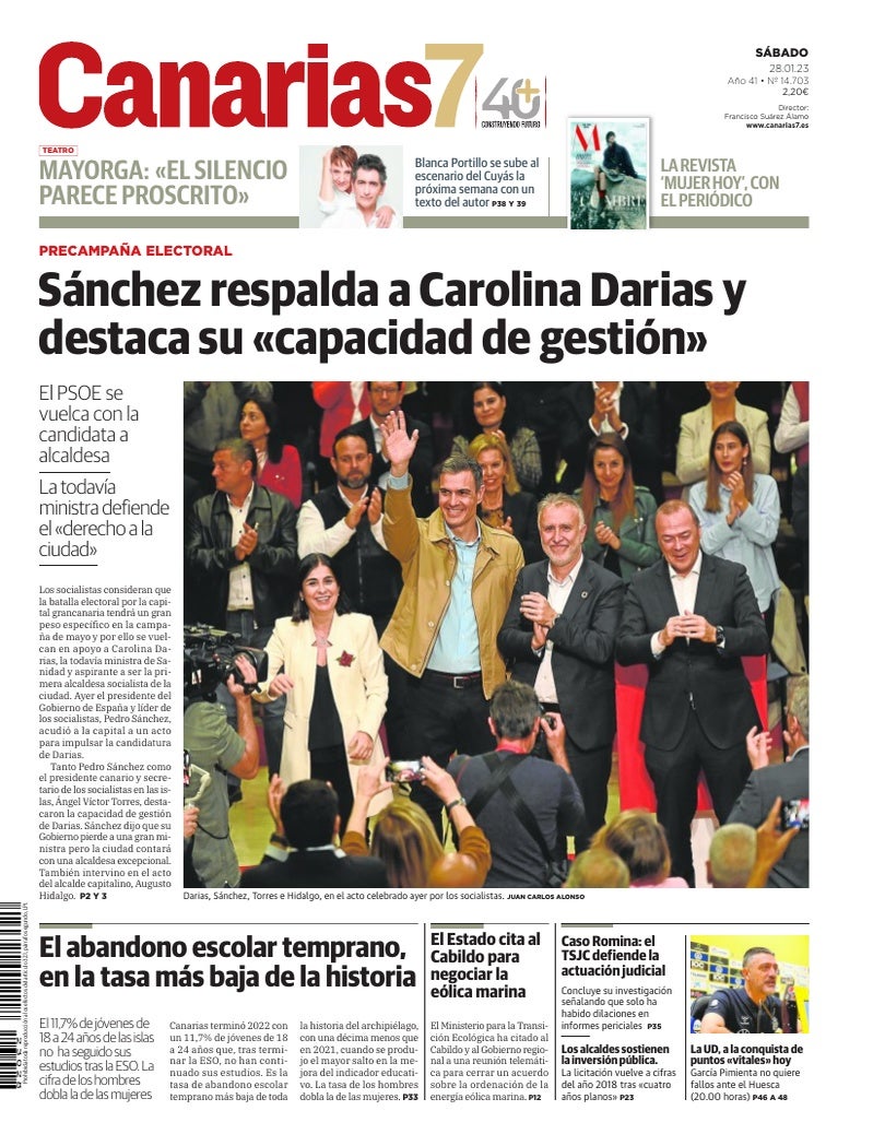 Portada Canarias7 28-01-2023