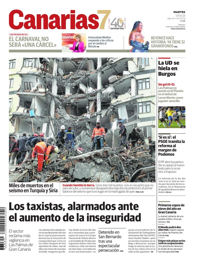 Portada Canarias7 07-02-2023