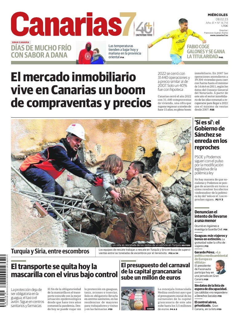 Portada Canarias7 08-02-2023