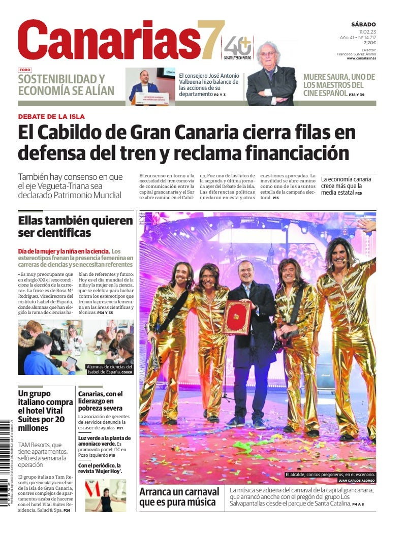 Portada Canarias7 11-02-2023