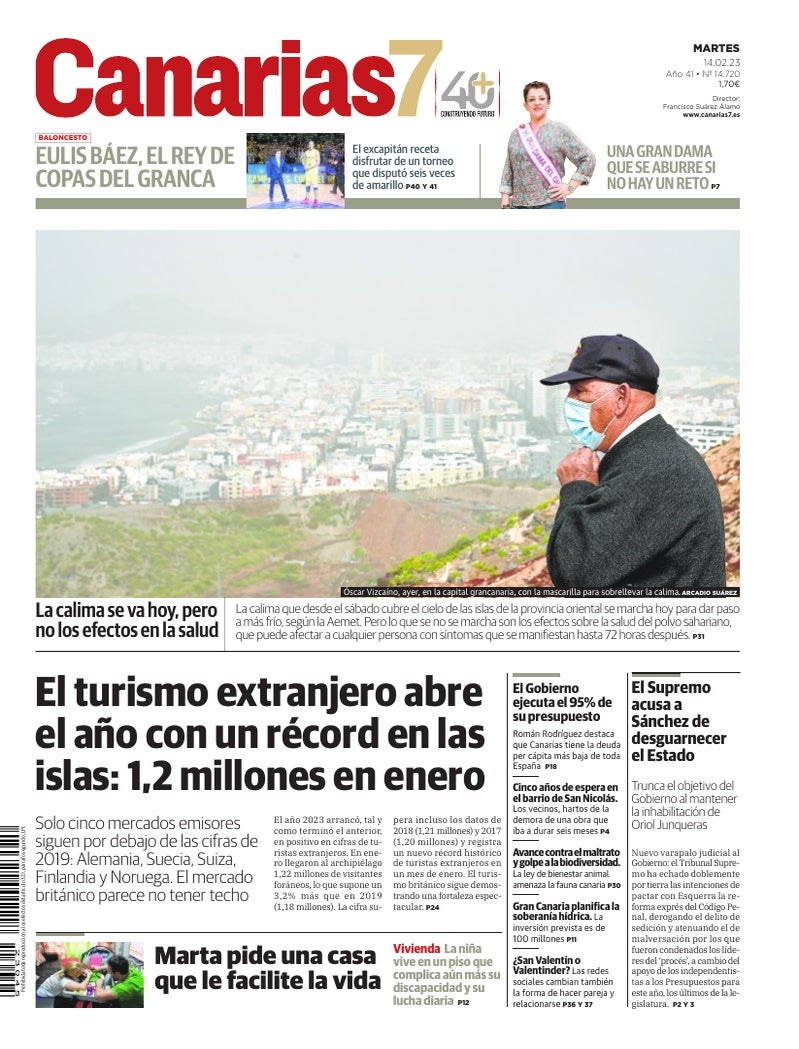 Portada Canarias7 14-02-2023