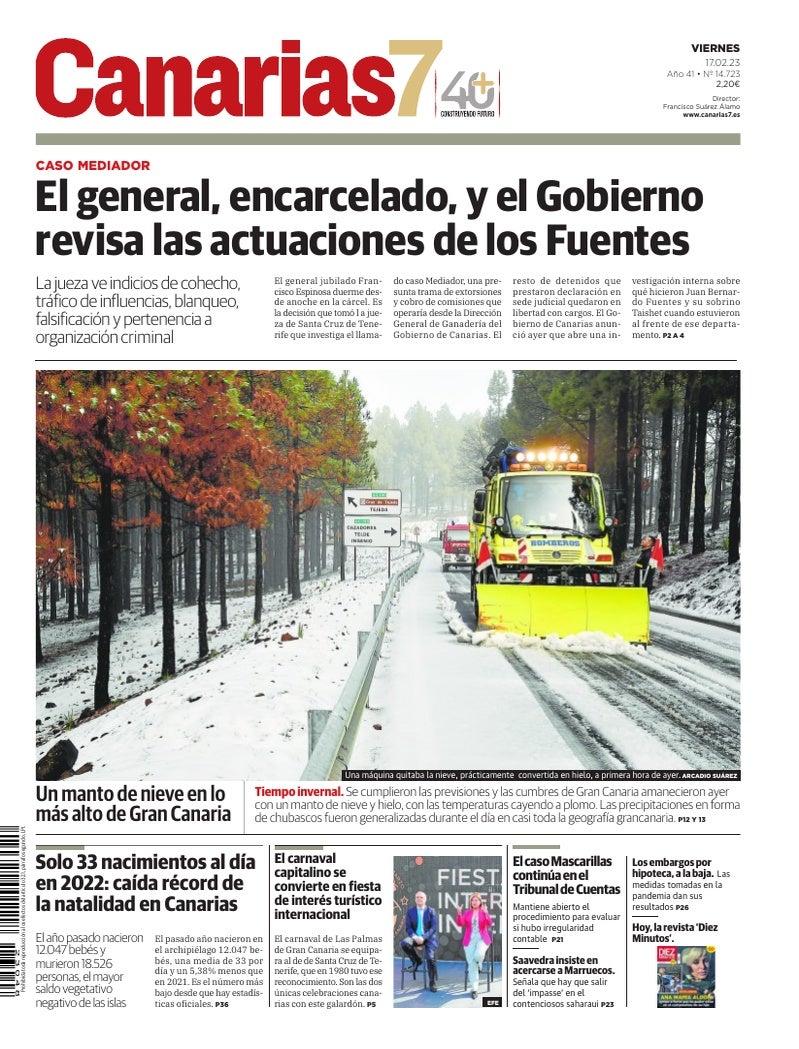 Portada Canarias7 17-02-2023