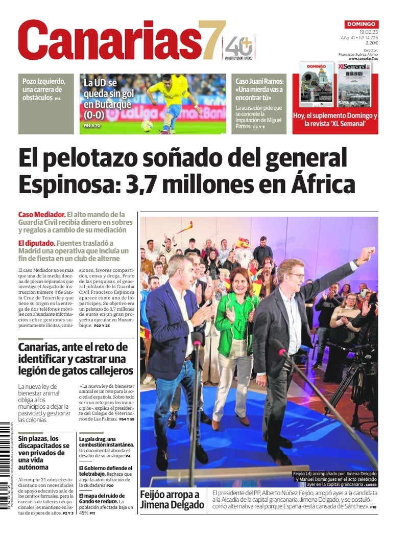 Portada Canarias7 19-02-2023