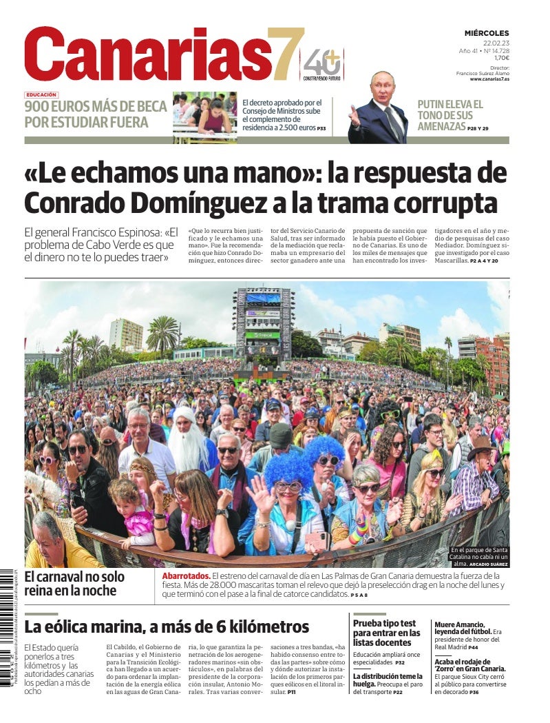 Portada Canarias7 22-02-2023