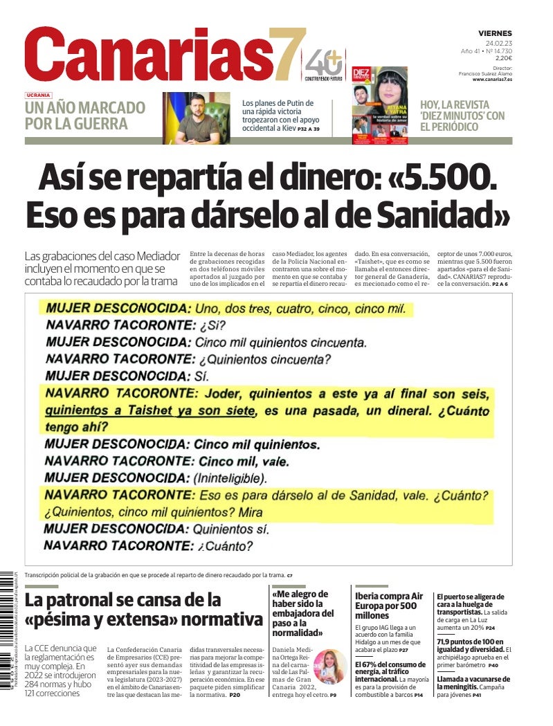 Portada Canarias7 24-02-2023