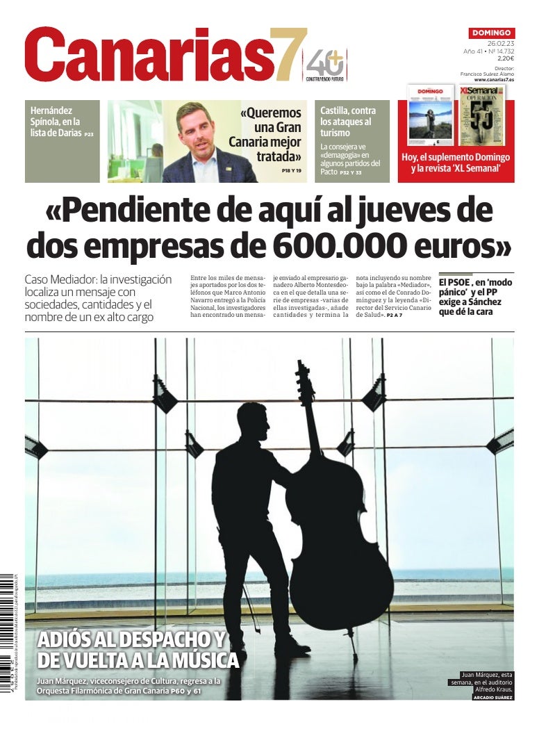 Portada Canarias7 26-02-2023
