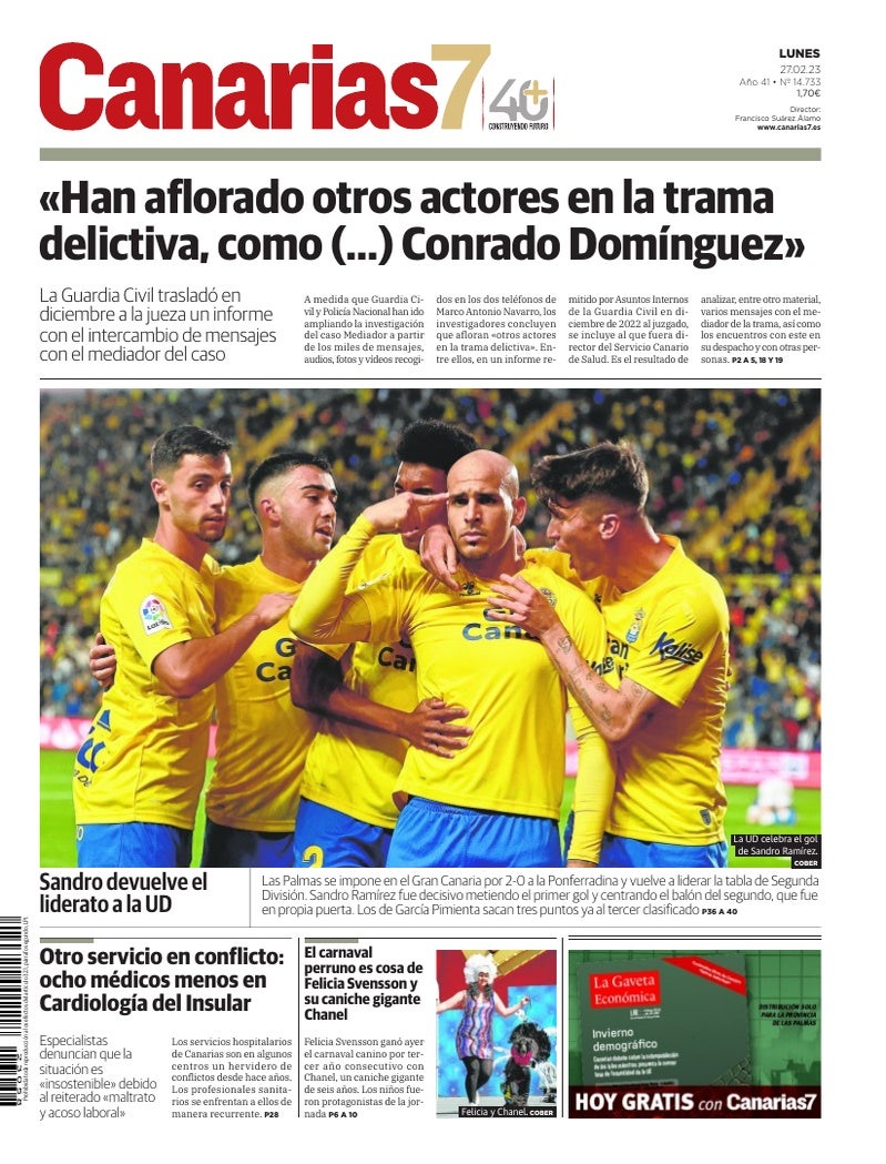 Portada Canarias7 27-02-2023