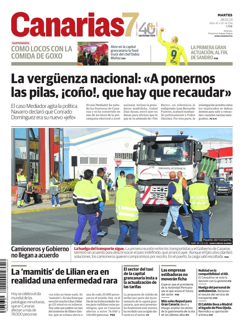 Portada Canarias7 28-02-2023