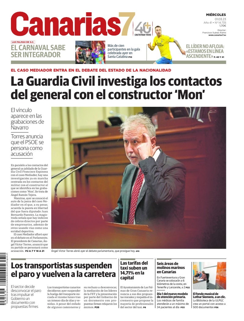 Portada Canarias7 01-03-2023