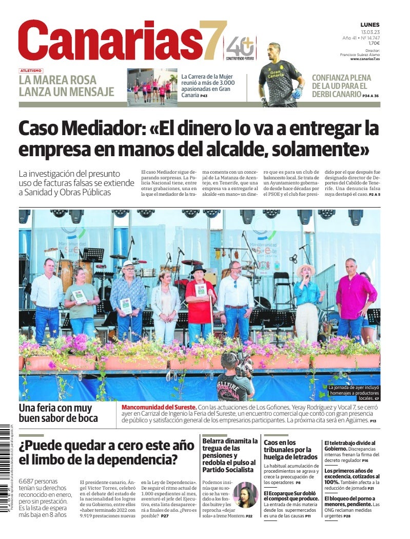 Portada Canarias7 13-03-2023