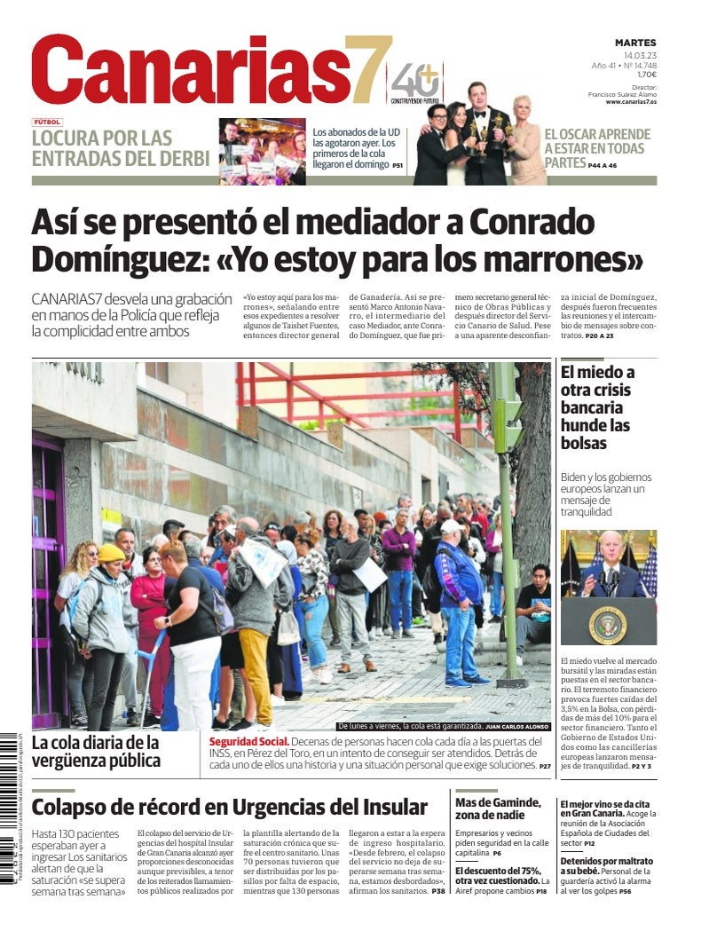 Portada Canarias7 14-03-2023