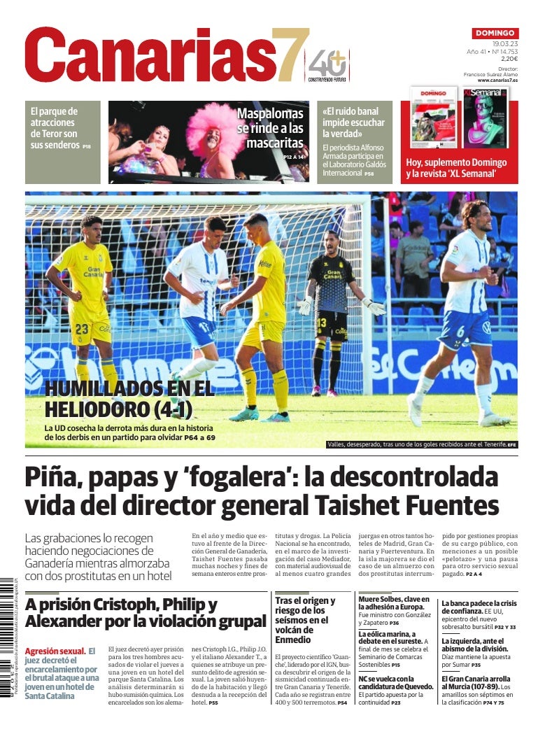 Portada Canarias7 19-03-2023