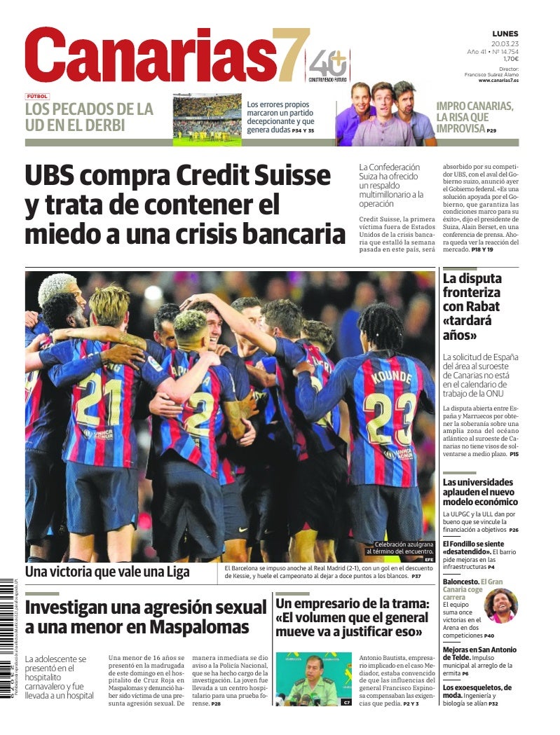Portada Canarias7 20-03-2023