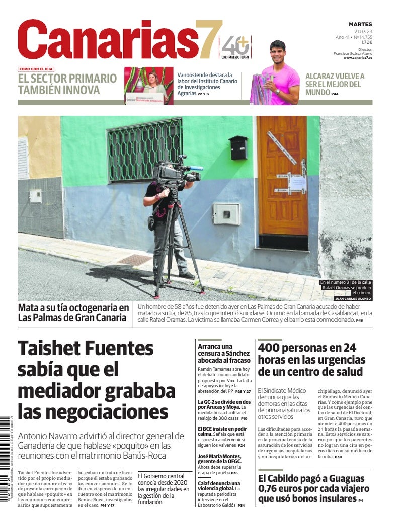 Portada Canarias7 21-03-2023