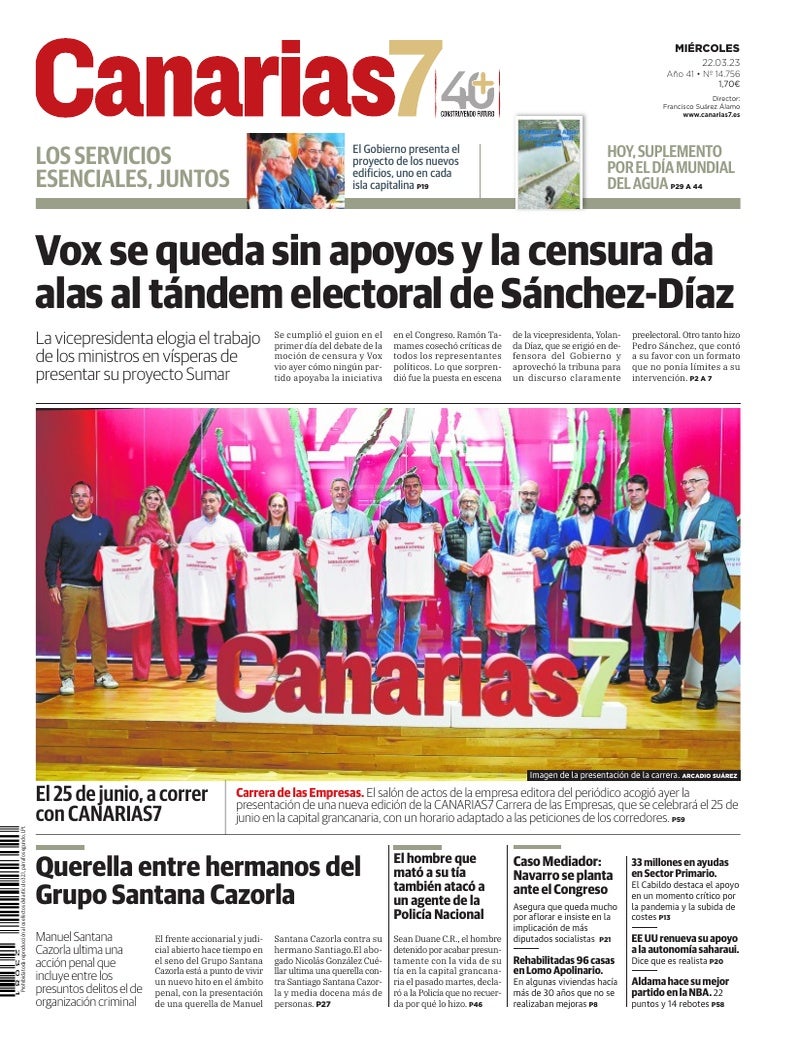 Portada Canarias7 22-03-2023