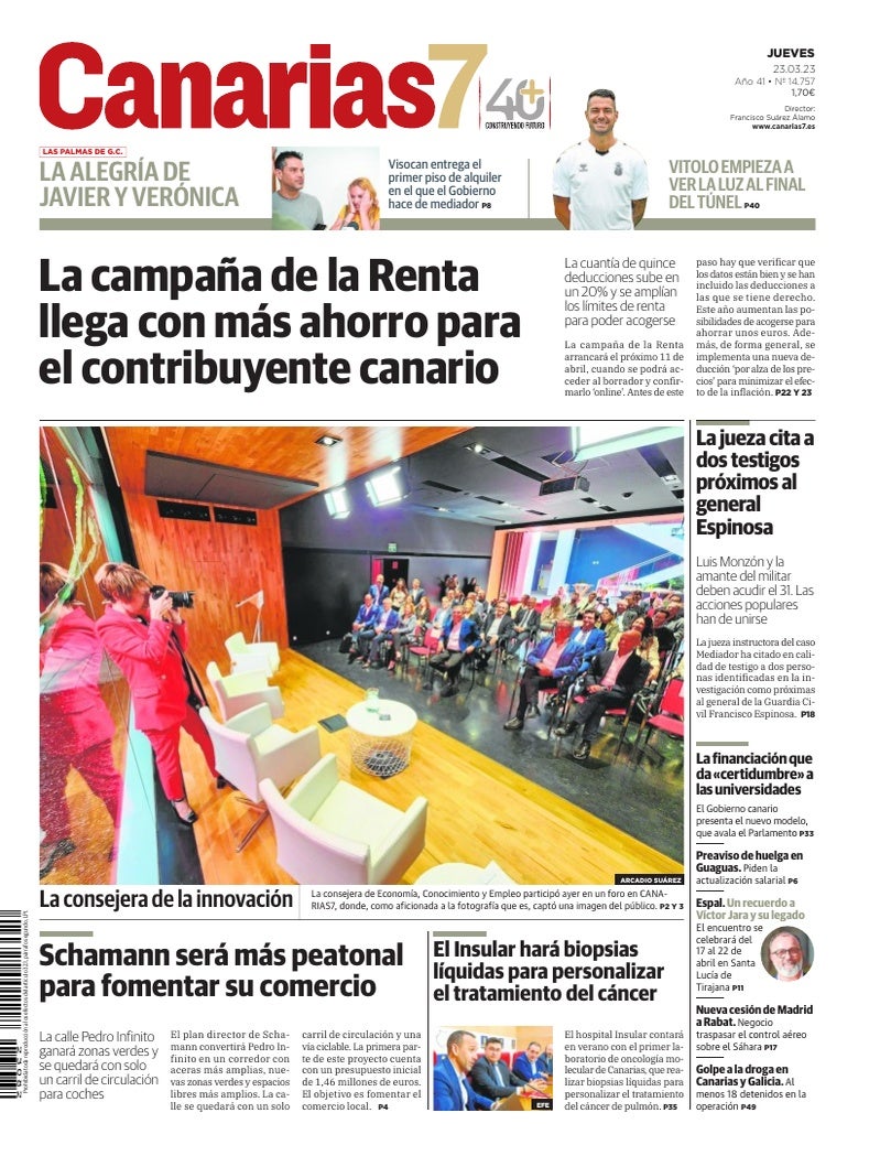 Portada Canarias7 23-03-2023