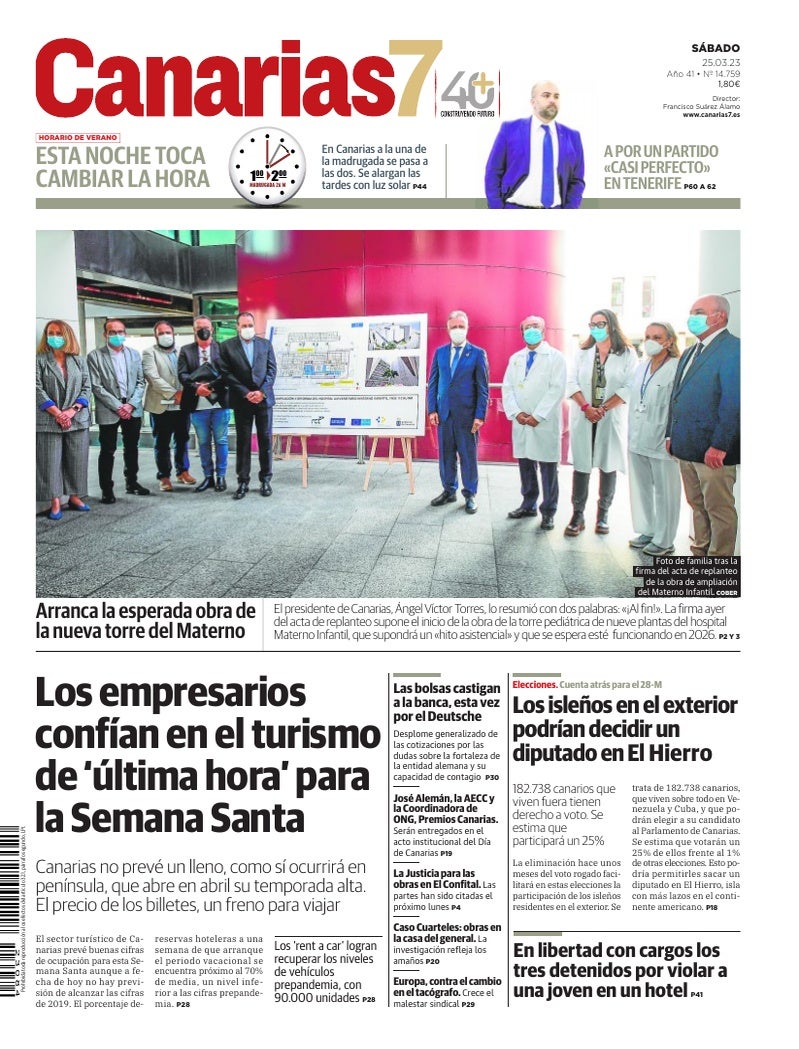 Portada Canarias7 25-03-2023