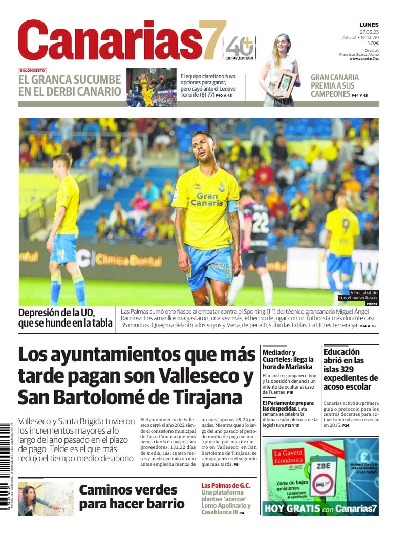 Portada Canarias7 27-03-2023