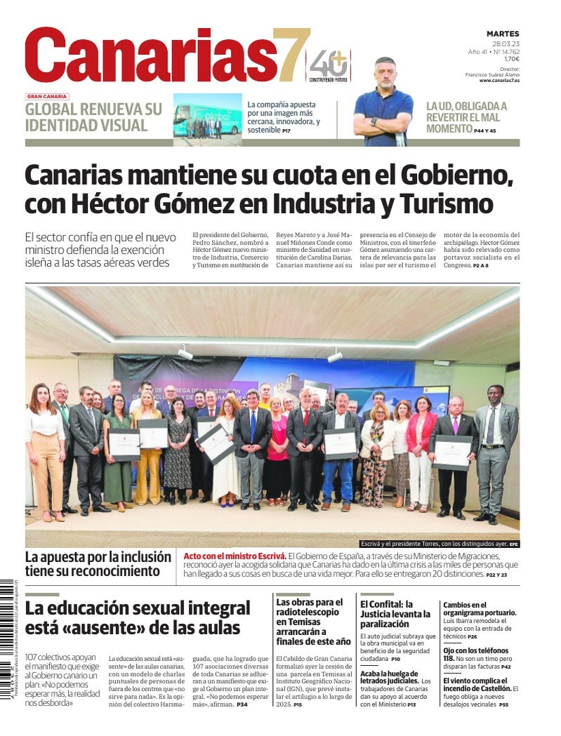 Portada Canarias7 28-03-2023