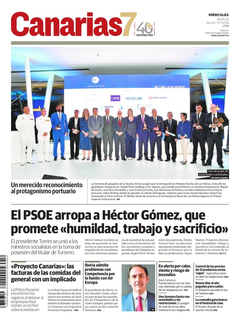 Portada Canarias7 29-03-2023