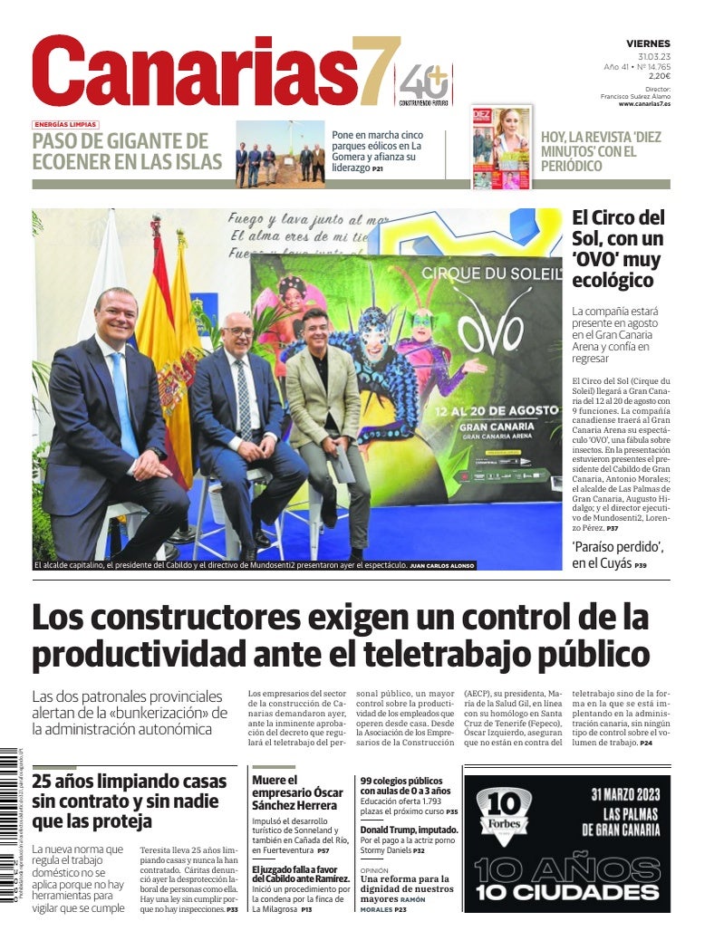 Portada Canarias7 31-03-2023