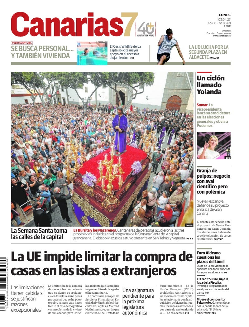 Portada Canarias7 03-04-2023