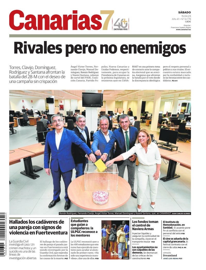 Portada Canarias7 15-04-2023