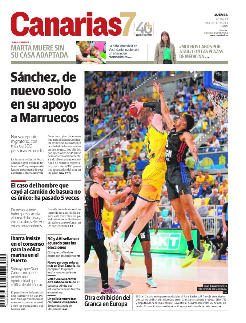 Portada Canarias7 20-04-2023
