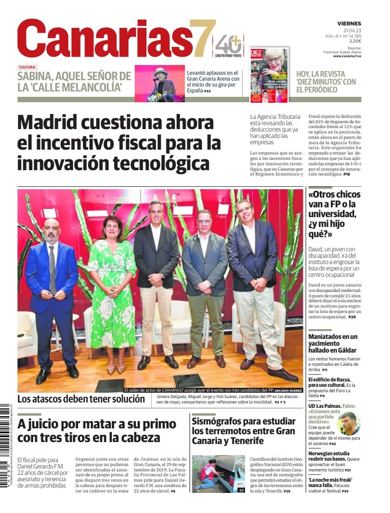 Portada Canarias7 21-04-2023