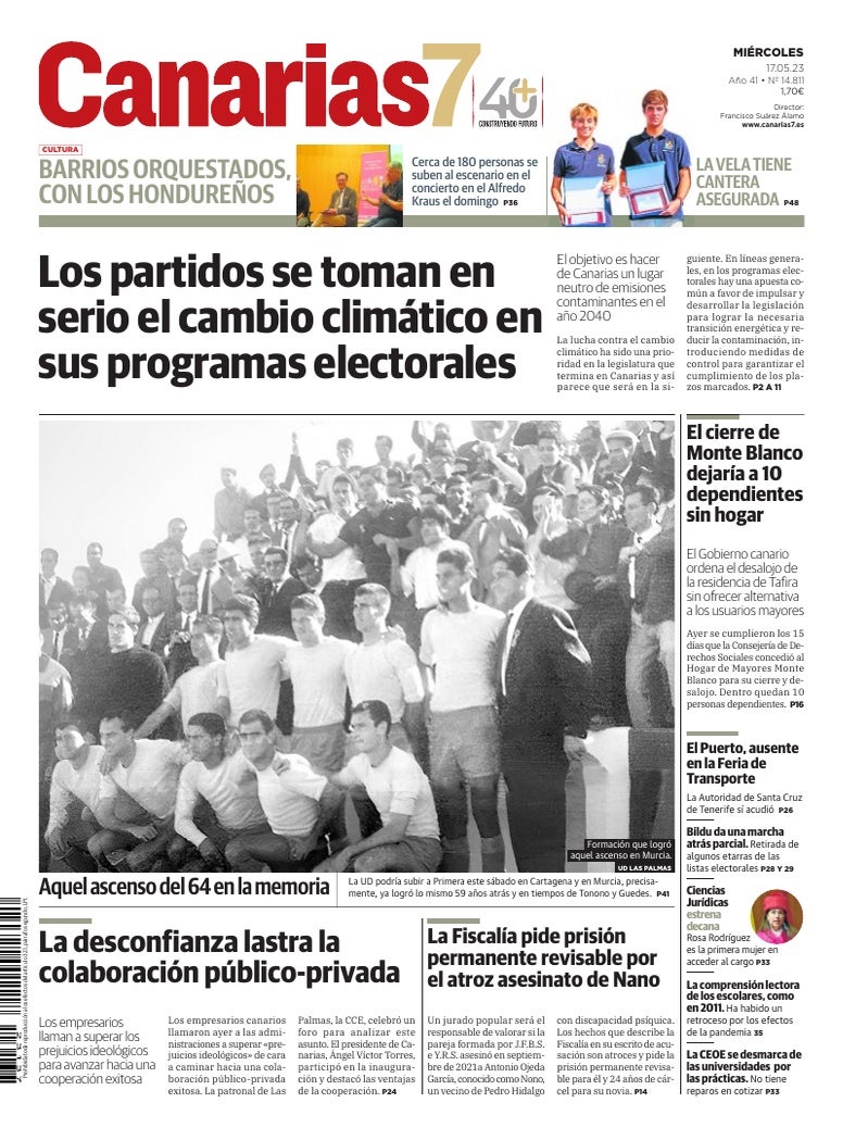 Portada Canarias7 17-05-2023