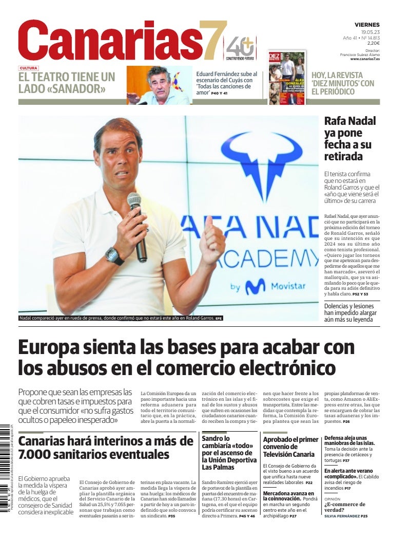 Portada Canarias7 19-05-2023