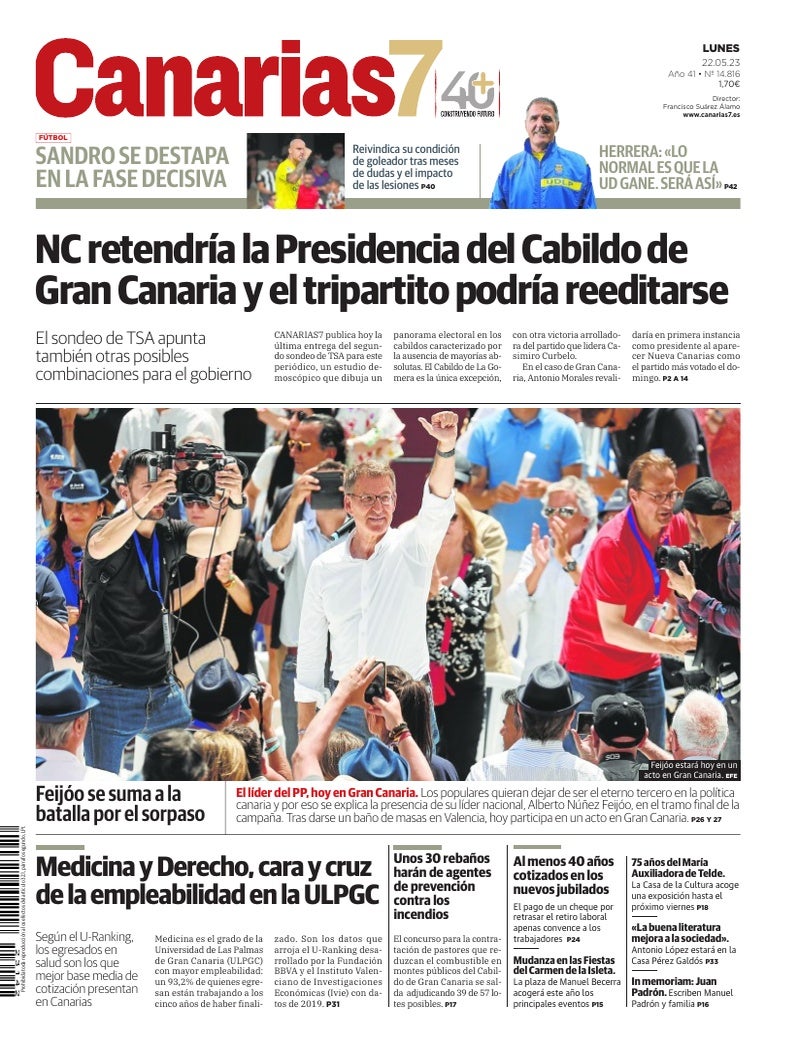 Portada Canarias7 22-05-2023