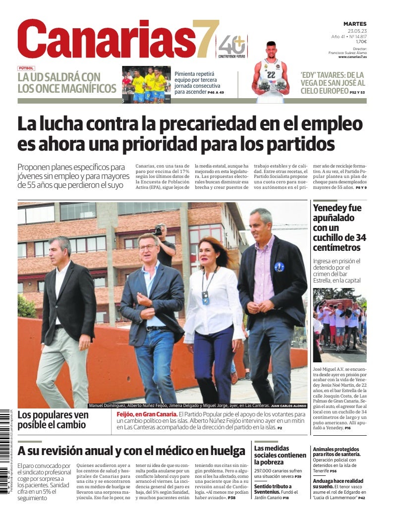 Portada Canarias7 23-05-2023