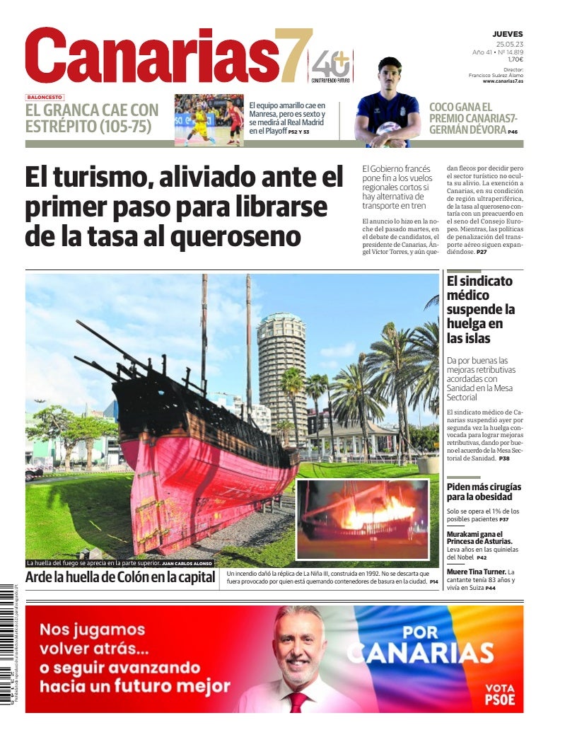 Portada Canarias7 25-05-2023
