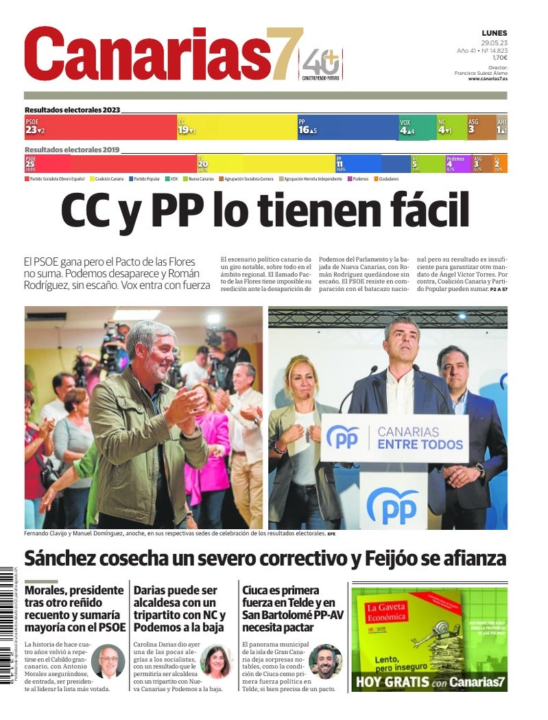 Portada Canarias7 29-05-2023