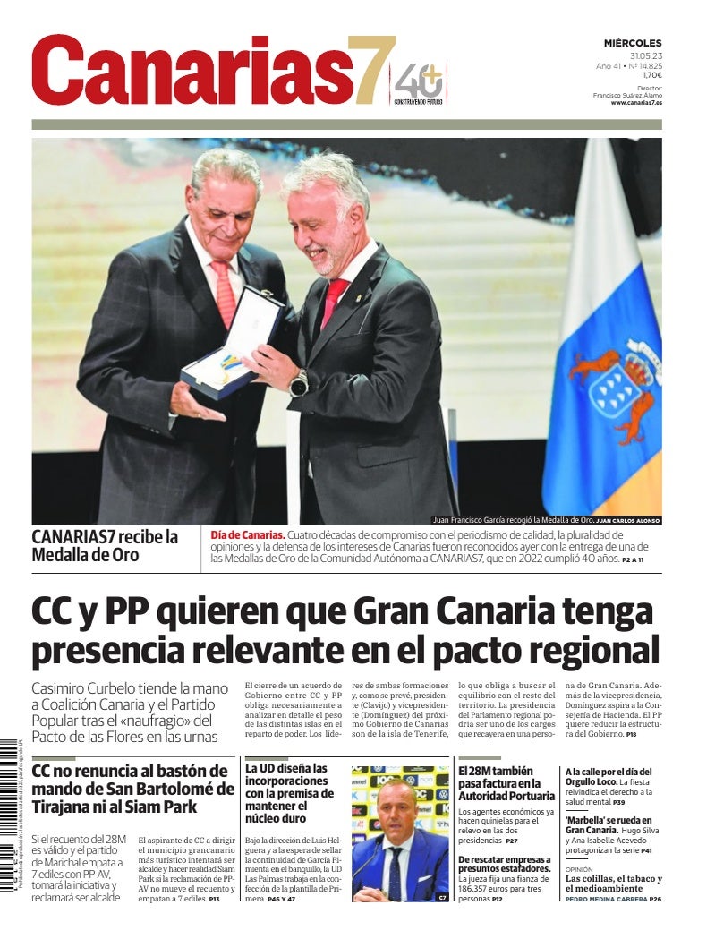 Portada Canarias7 31-05-2023