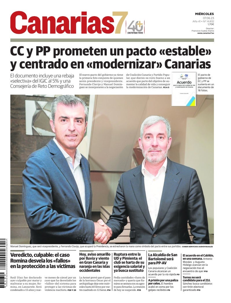 Portada Canarias7 07-06-2023