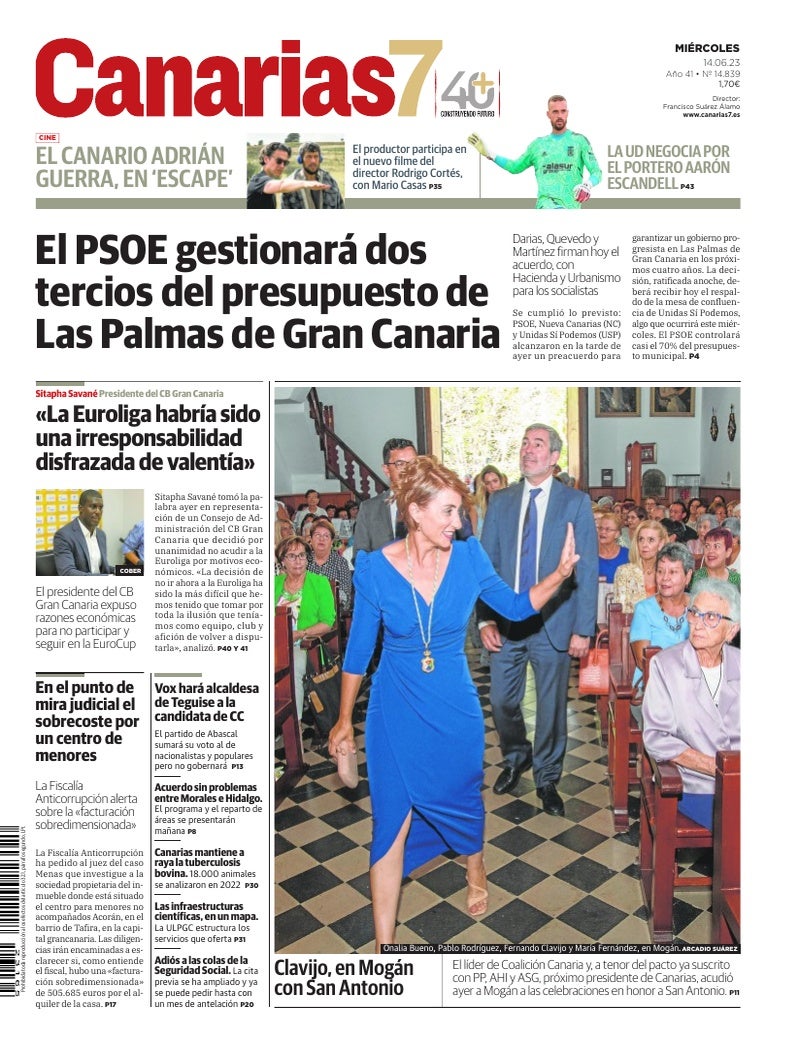 Portada Canarias7 14-06-2023
