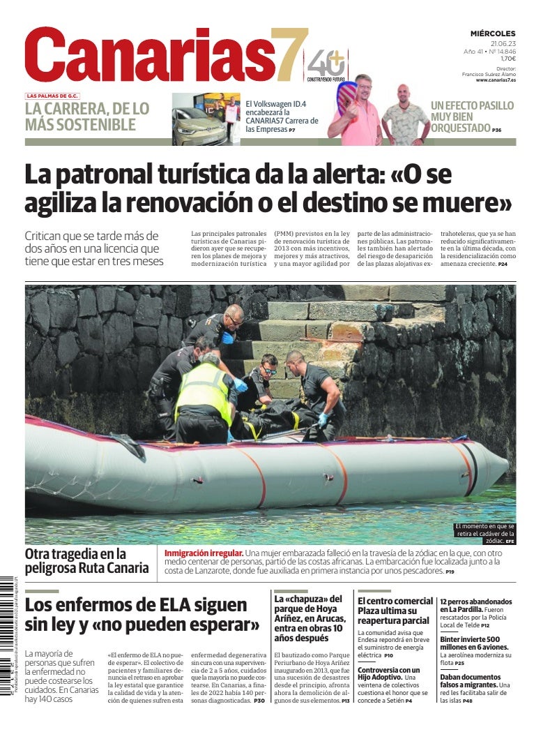 Portada Canarias7 21-06-2023
