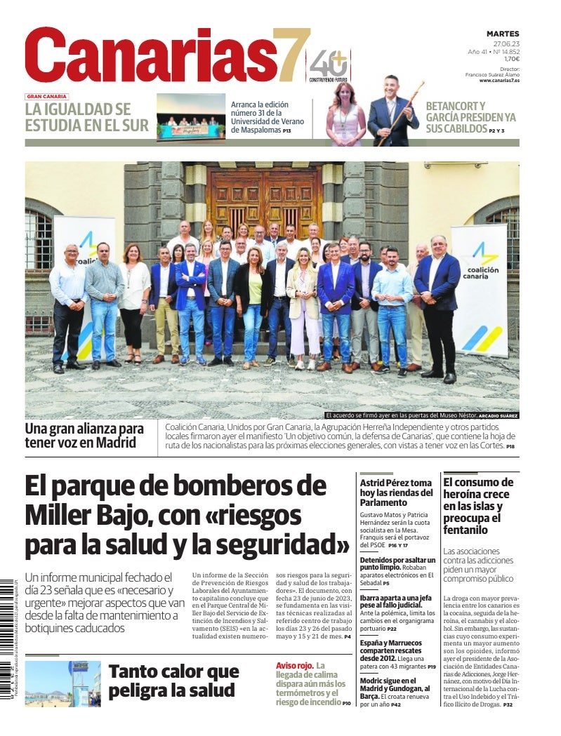 Portada Canarias7 27-06-2023