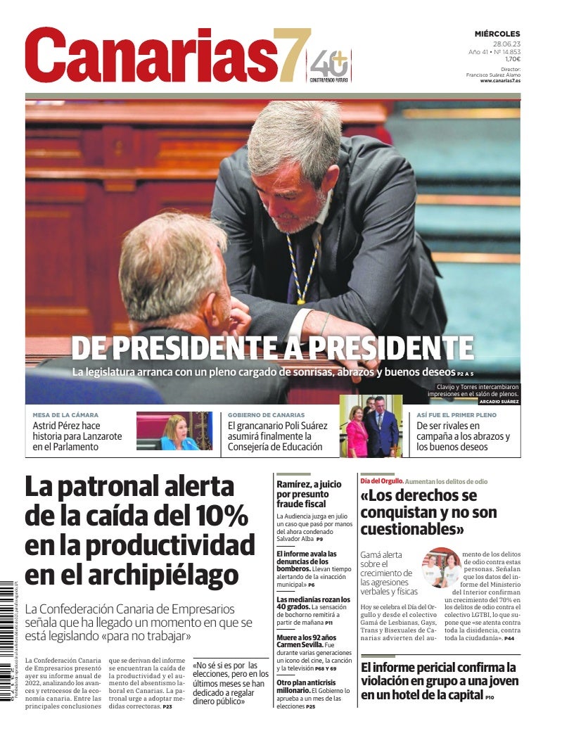 Portada Canarias7 28-06-2023