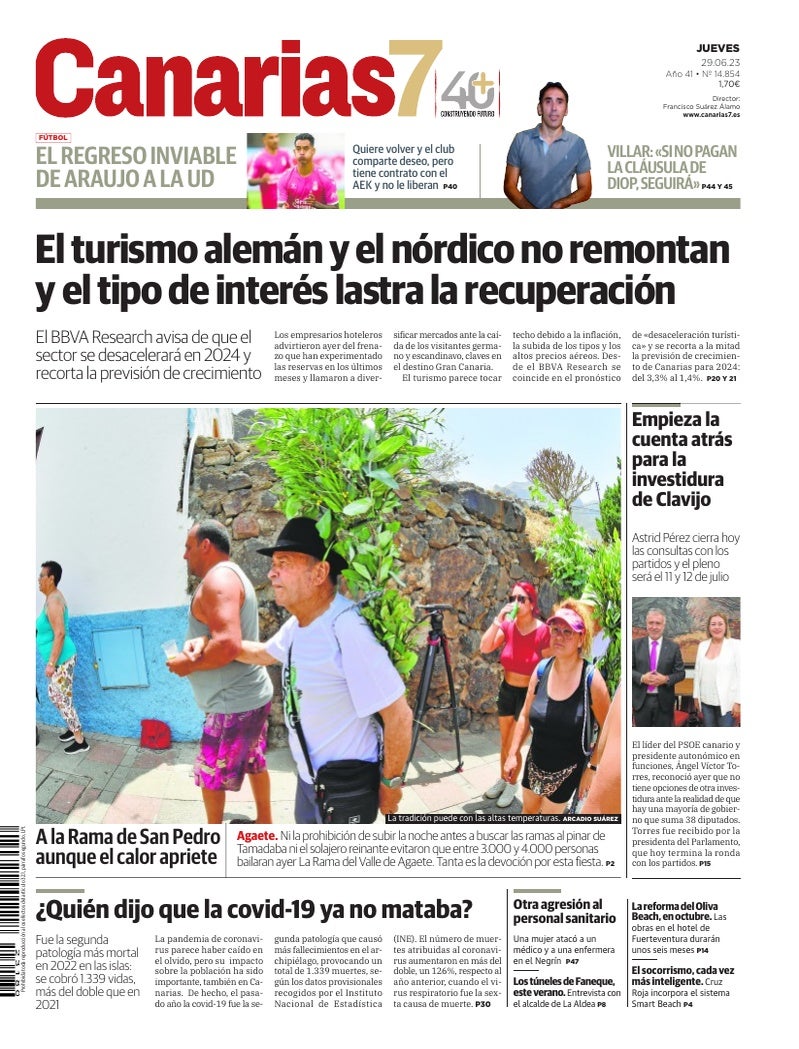 Portada Canarias7 29-06-2023