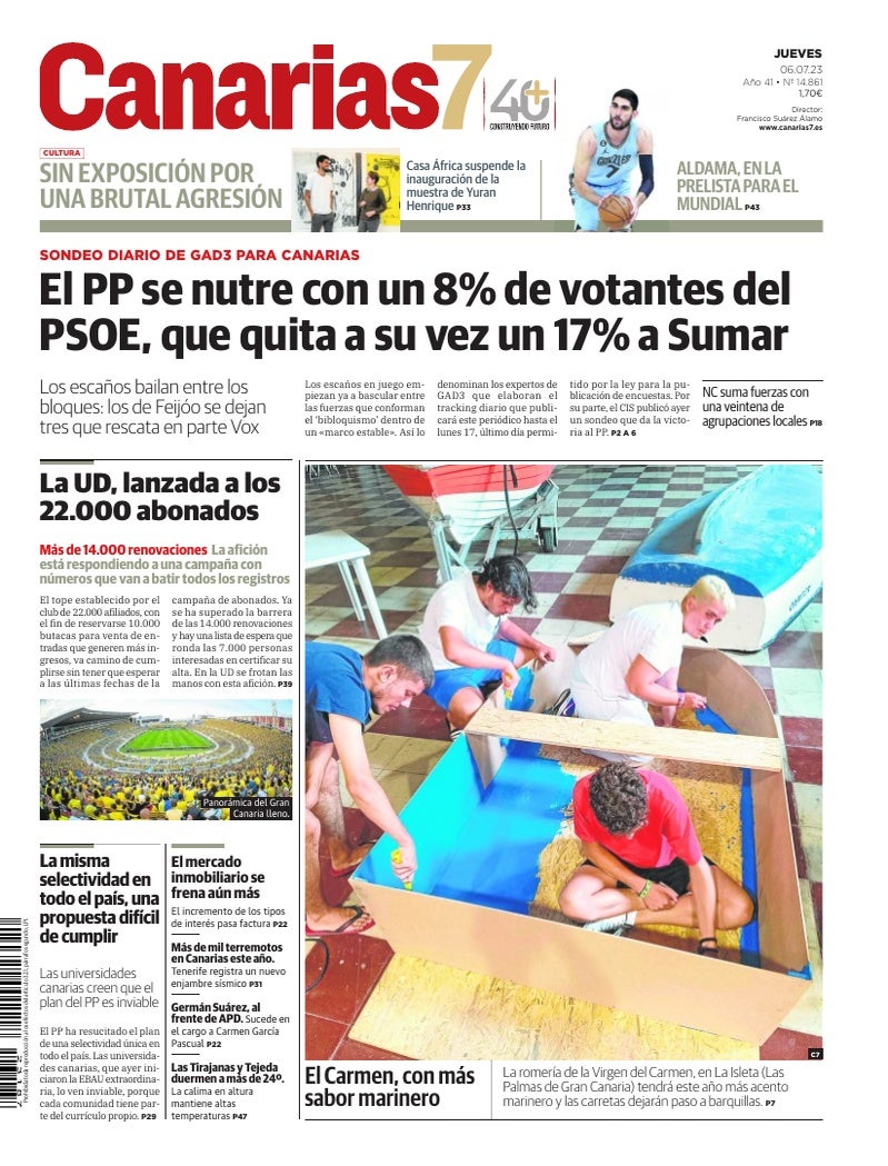 Portada Canarias7 06-07-2023