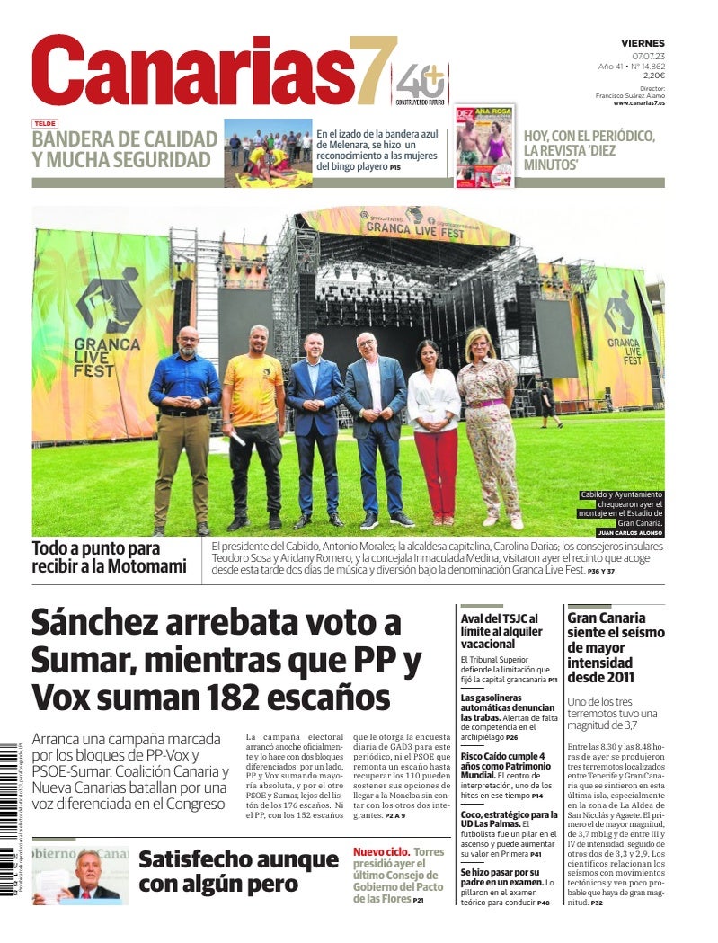 Portada Canarias7 07-07-2023