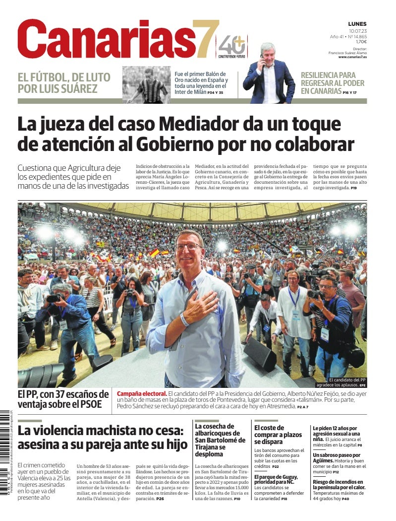 Portada Canarias7 10-07-2023