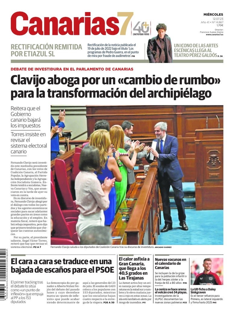Portada Canarias7 12-07-2023