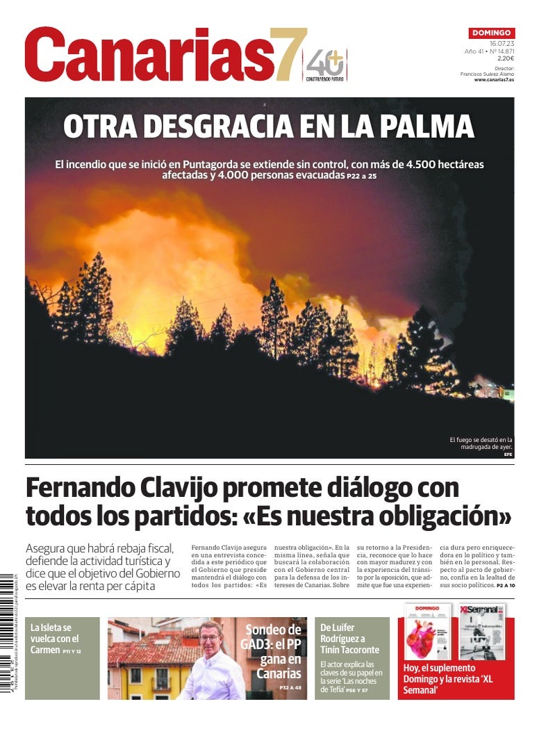 Portada Canarias7 16-07-2023